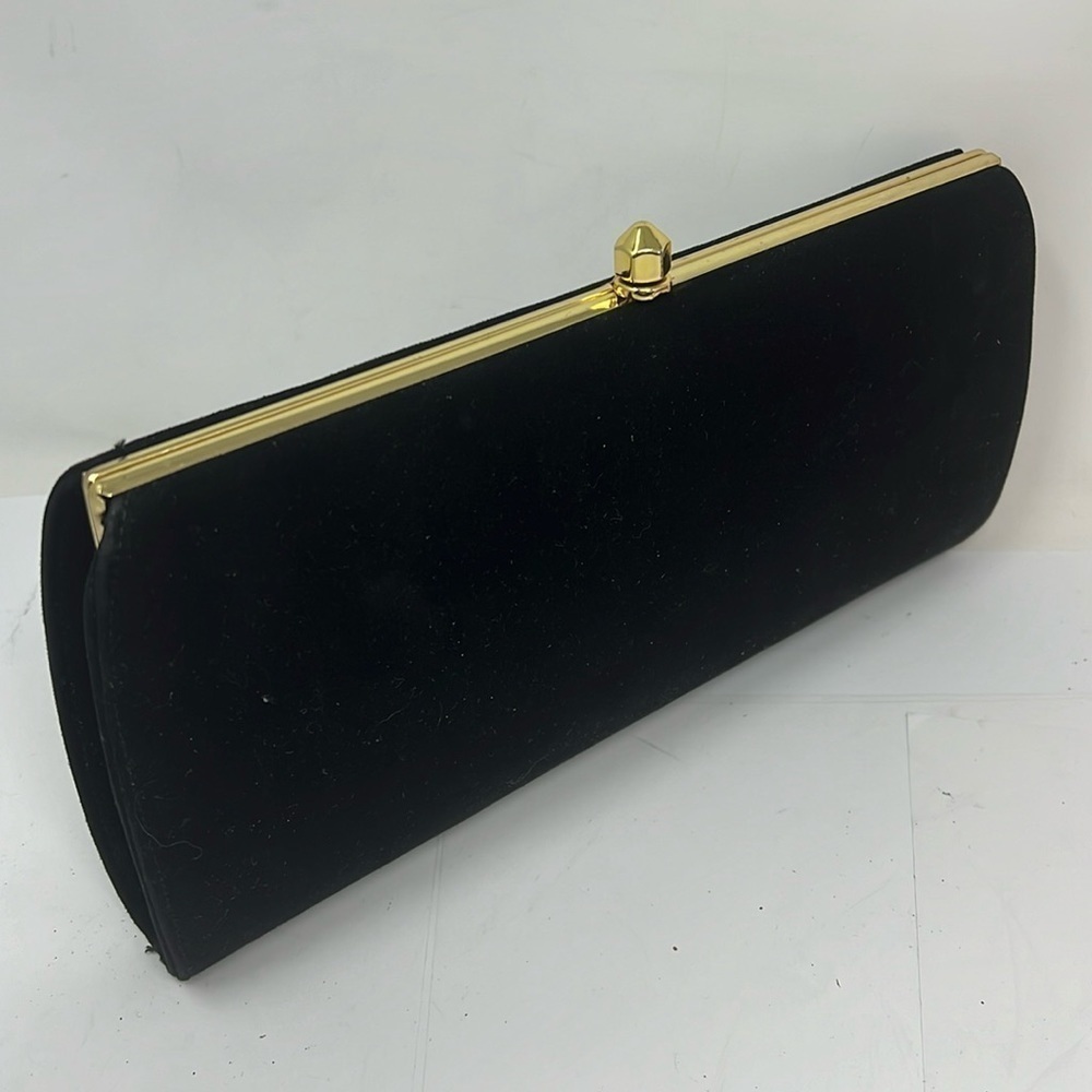Town & Country Shoes Vintage Suede Snap Structured Clutch Bag - New Condition